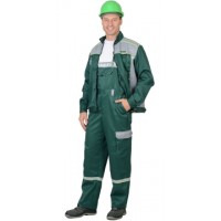 Костюм "ПРАКТИК-1"летн.: куртка, п/к. зеленый с серым тк.CROWN-230