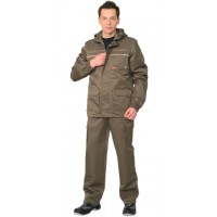 Костюм "Геолог" летний: куртка, брюки (тк.CROWN-230 ) хаки