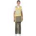 Комплект "ГАЛАТЕЯ" женский: фартук, брюки оливковый с желтым